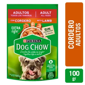 Dog Chow Pouch Adulto Cordero 100g (3.5oz)