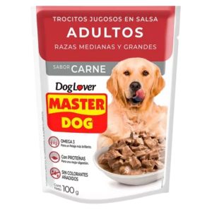 MASTER DOG TROCITOS JUGOSOS ADULTO RAZA MED & GRANDE CARNE 100GR