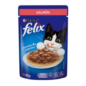 Alimento Húmedo Félix Gato Adulto Sabor Salmon, Pouch 85 gr