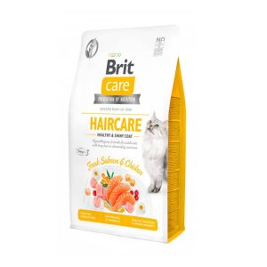 Brit Care Cat Haircare Sabor Salmon&Chicken – Grain-Free- 2kg