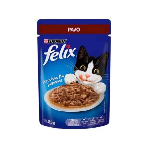 Alimento Húmedo Félix Gato Adulto con Pavo, Pouch 85 gr