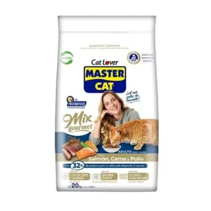 MASTERCAT ADULTO MIX GOURMET SALMÓN, CARNE Y POLLO 20KG